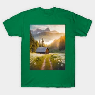 wooden cabin in the mounts T-Shirt